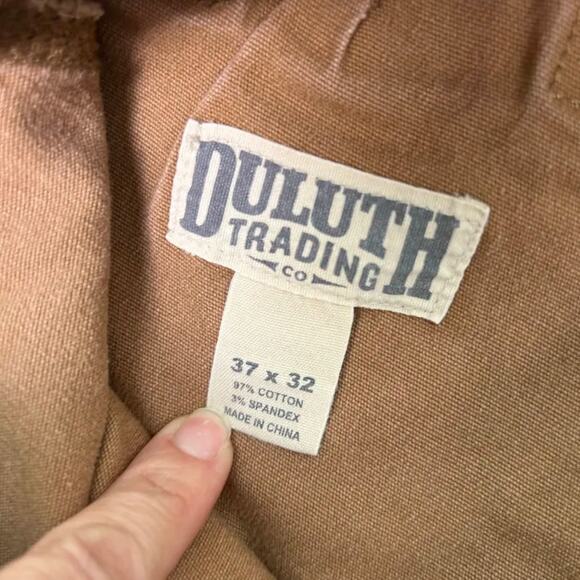 Duluth Trading Men’s Fire Hose Cargo Work Pants 37x32 Brown Flex Canvas Utility - Picture 3 of 10